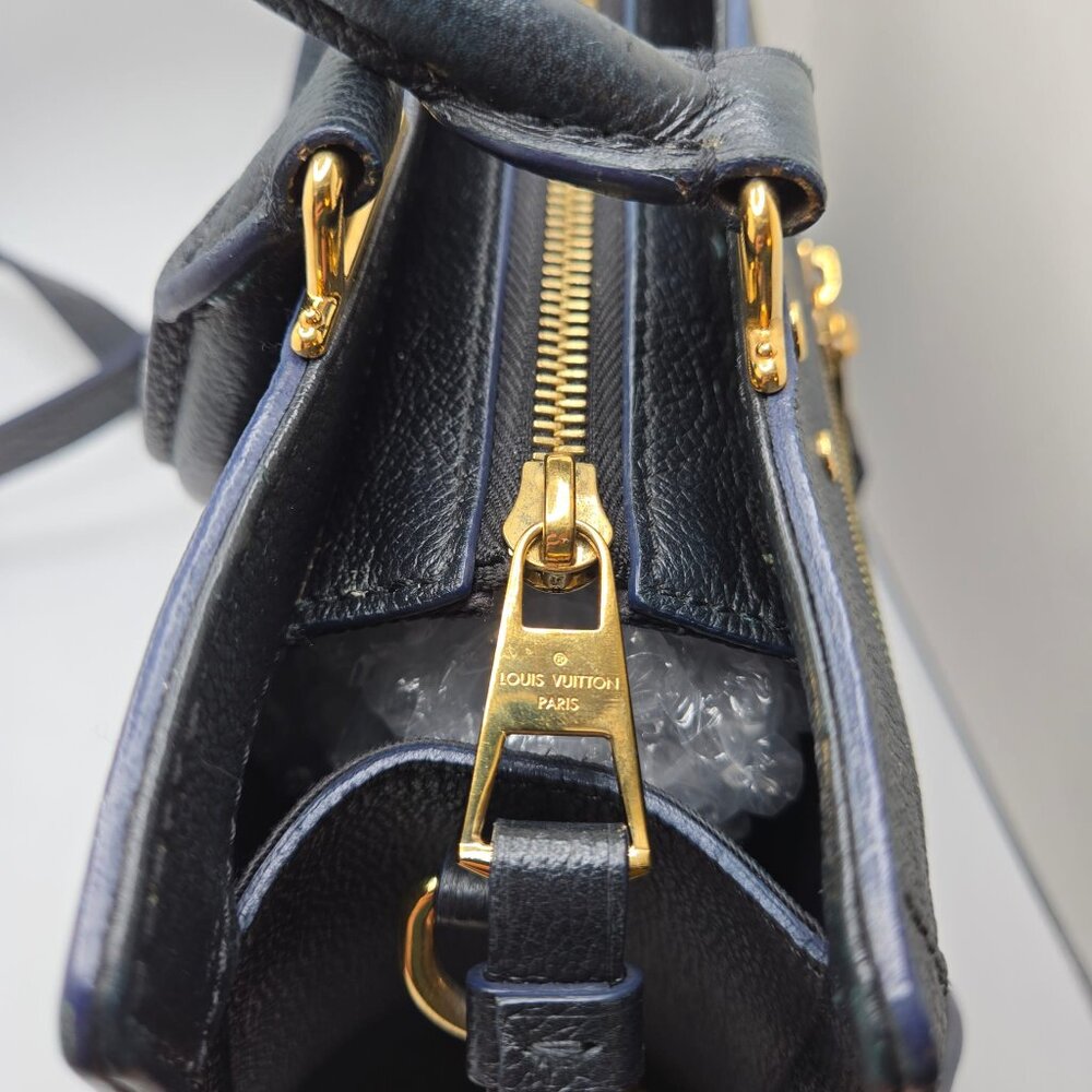 Louis Vuitton Sully PM Handbag/Crossbody Empreinte Leather Monogram Canvas Navy - Picture 8 of 17